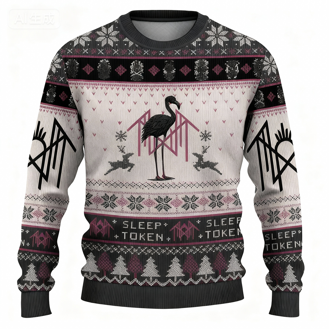 Christmas Ugly Sweater 3D Unisex Sleep Token Pure Knitted Sweater