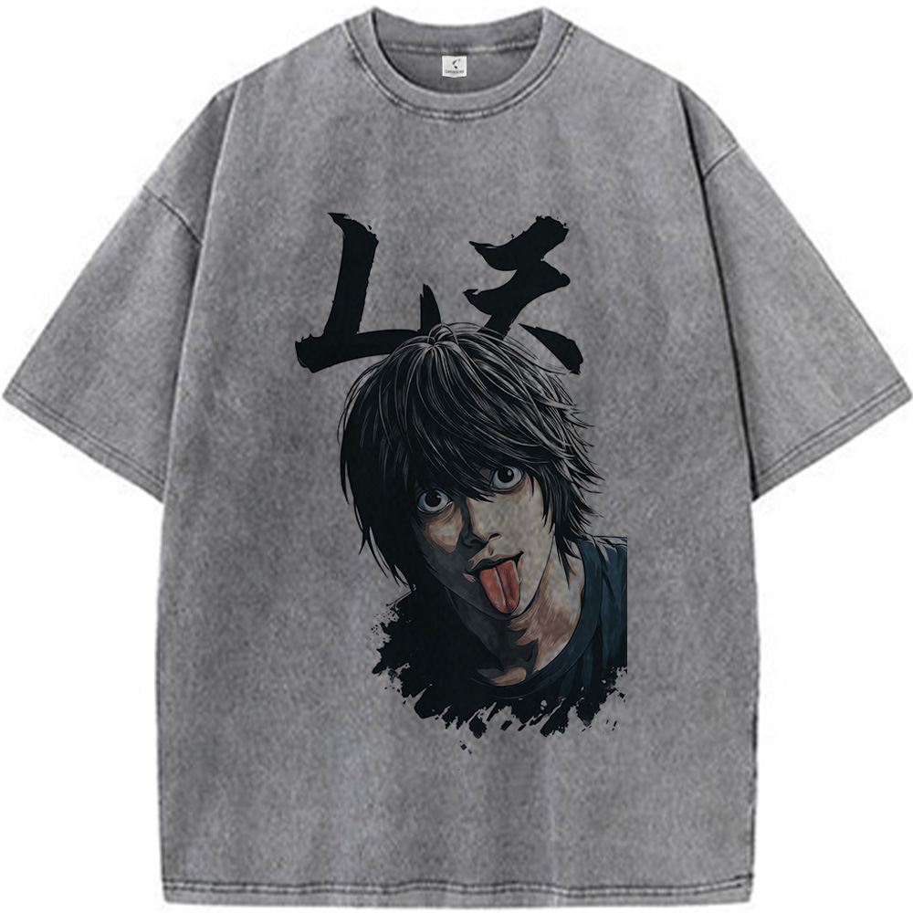 Death Note Light Yagami Ink Brush Stroke Trendy Print