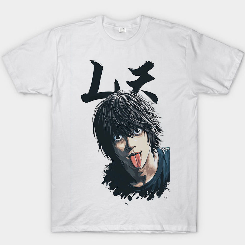 Death Note Light Yagami Ink Brush Stroke Trendy Print
