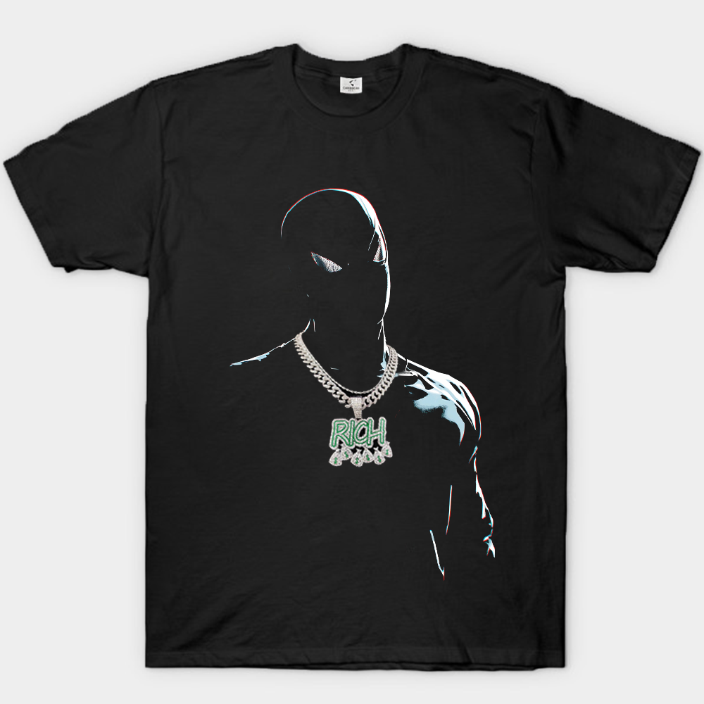 Marvel Spider-Man Print T-Shirt Hip Hop Money Bag Pendant Necklace