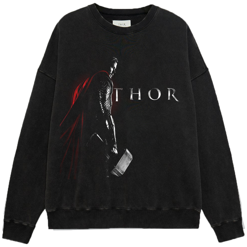 Marvel Thor Red & Black Minimalist Silhouette Thor Print