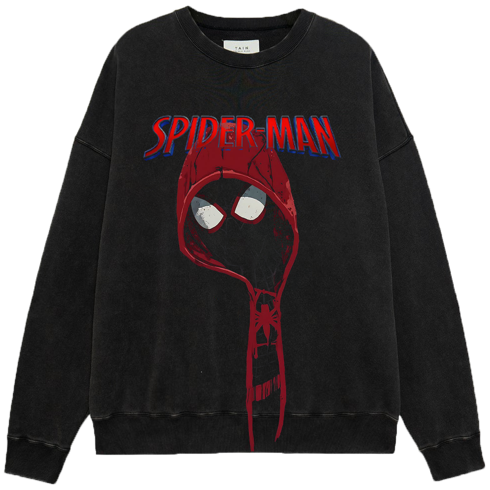 Marvel Spider-Man Miles Morales Hooded Jacket Minimalist Comic Style Portrait Print