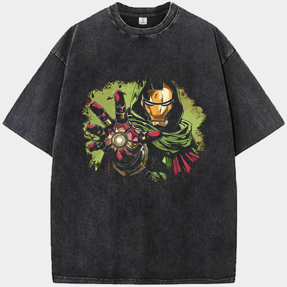 Marvel Iron Man Cloak Comic Style Hand Light Effect Illustration Print