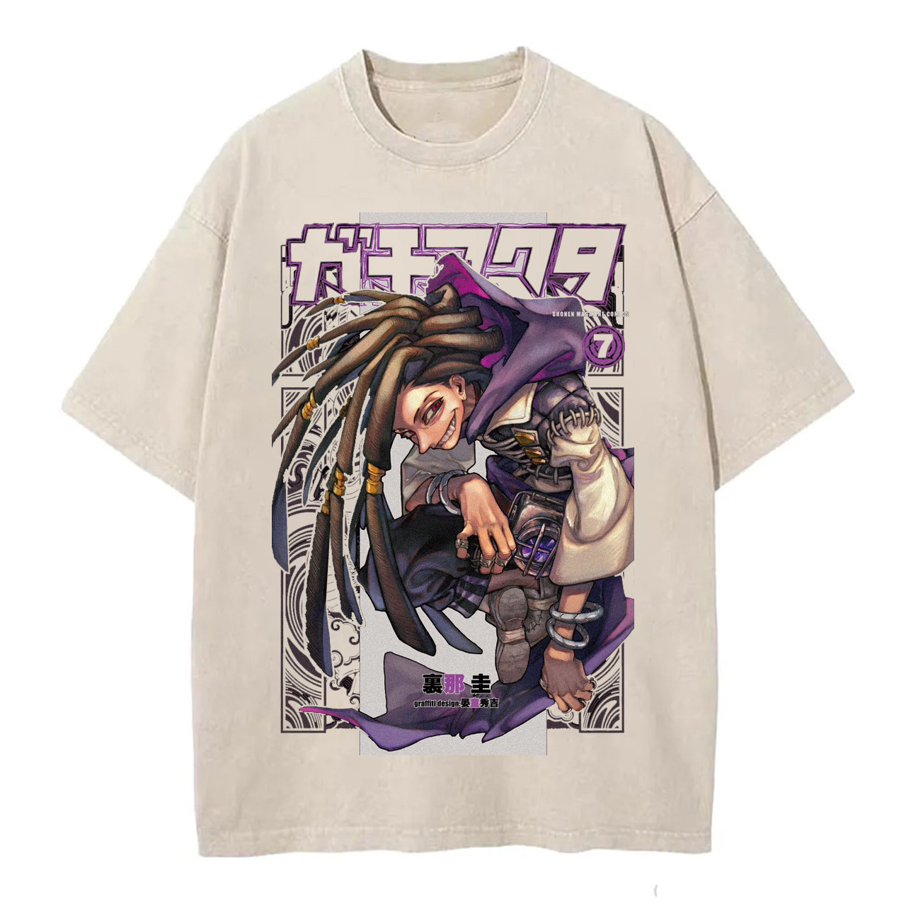 Gachiakuta Cartoon Washed T-Shirts