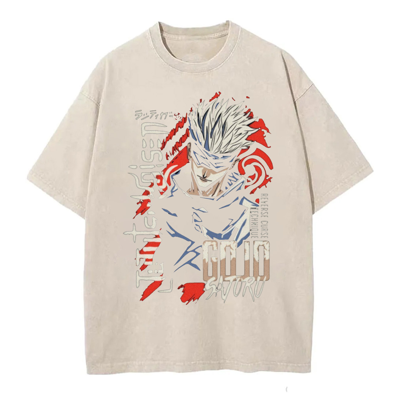 Gojo Satoru Reverse Curse Technique Anime Art T-Shirt