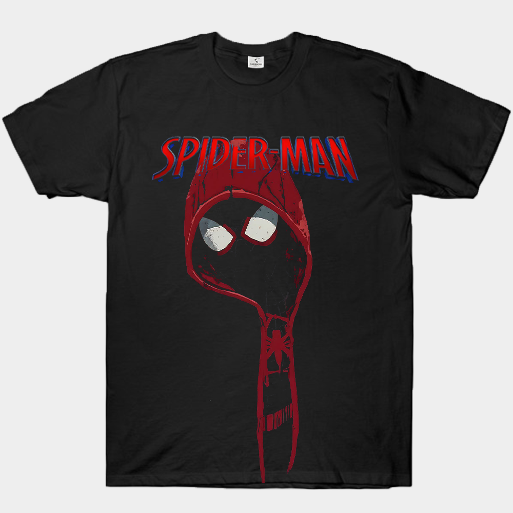 Marvel Spider-Man Miles Morales Hooded Jacket Minimalist Comic Style Portrait Print