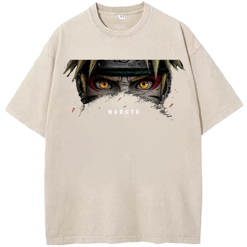 Cartoon Naruto Washed T-Shirts