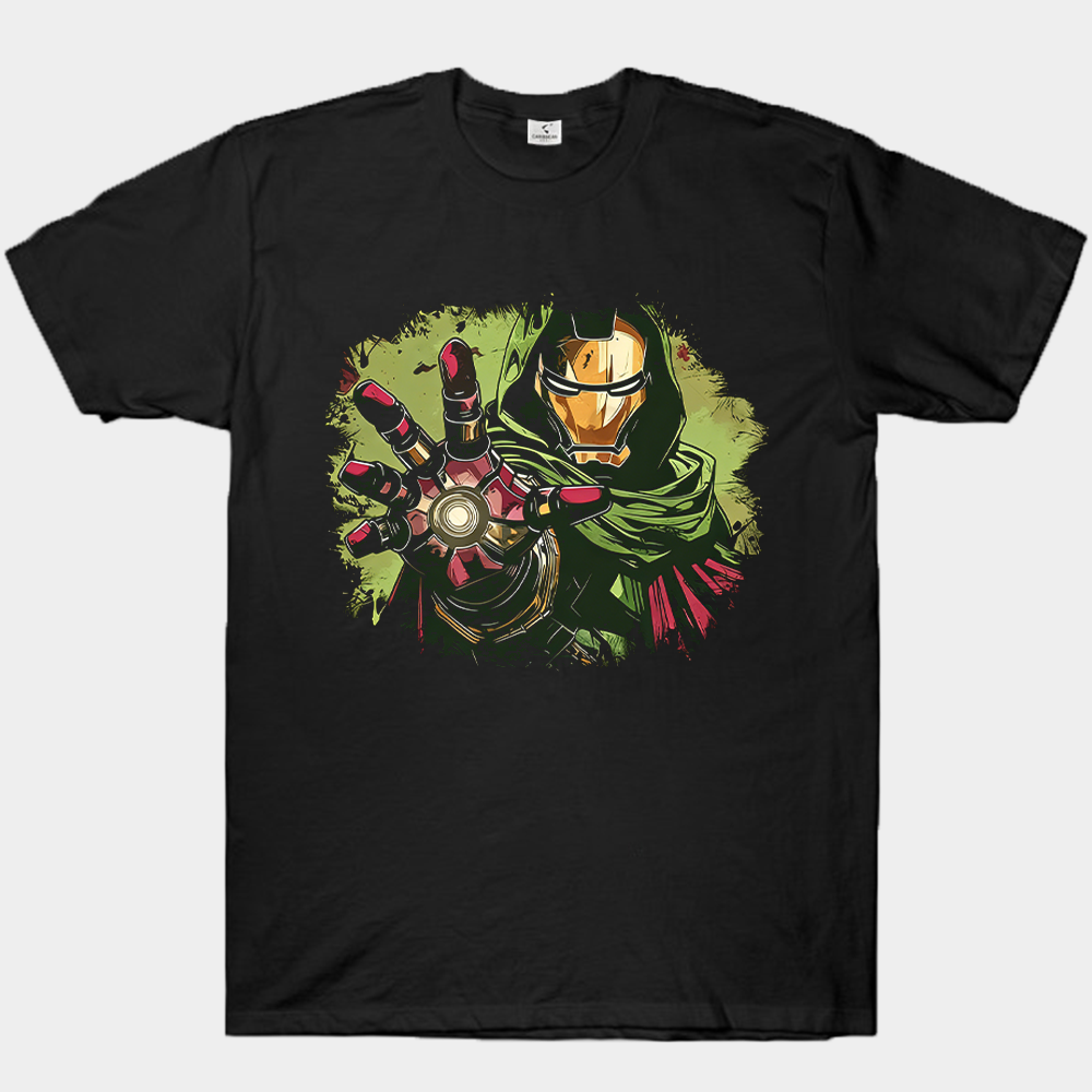 Marvel Iron Man Cloak Comic Style Hand Light Effect Illustration Print