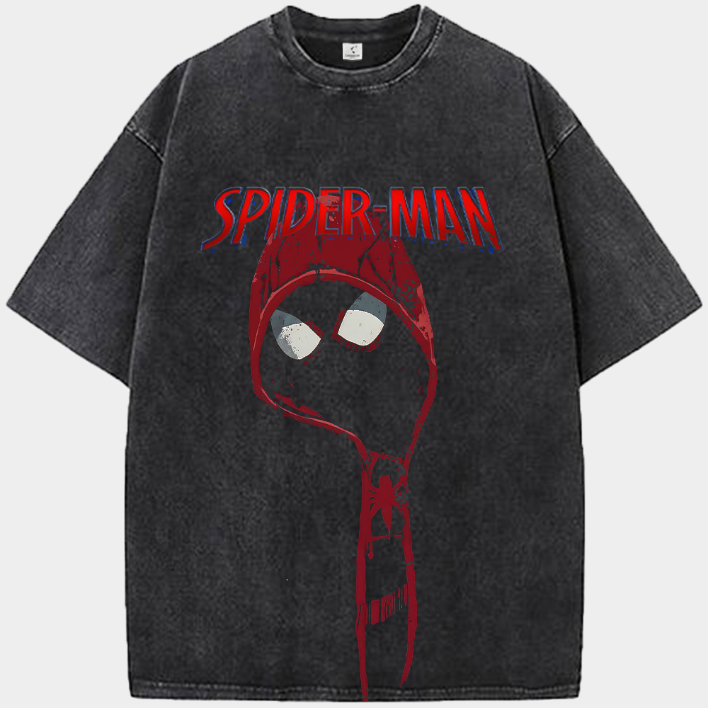 Marvel Spider-Man Miles Morales Hooded Jacket Minimalist Comic Style Portrait Print