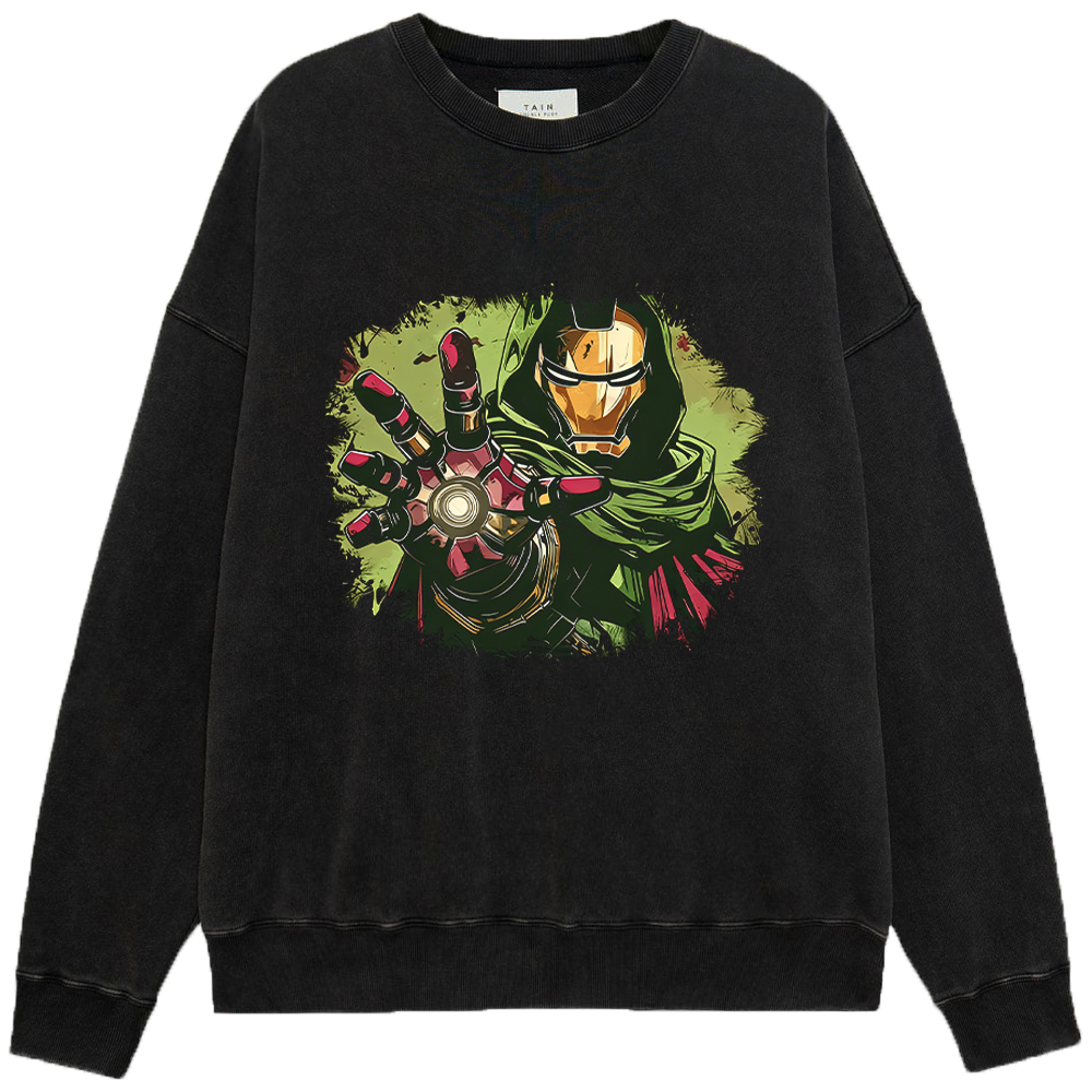 Marvel Iron Man Cloak Comic Style Hand Light Effect Illustration Print