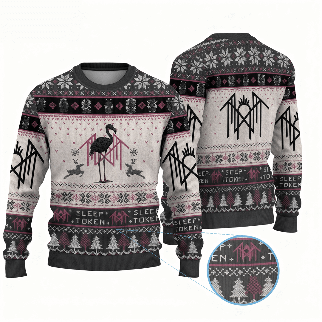 Christmas Ugly Sweater 3D Unisex Sleep Token Pure Knitted Sweater