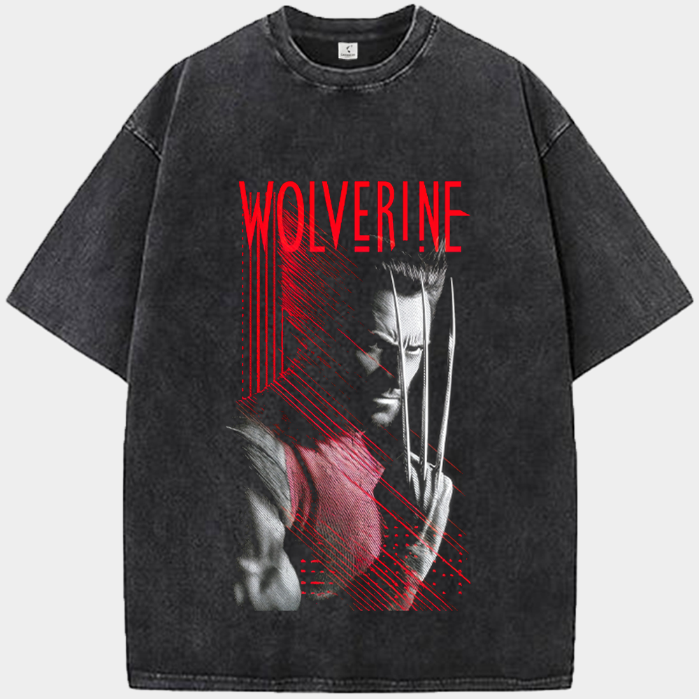 Marvel Wolverine Cyber Red Streak Print