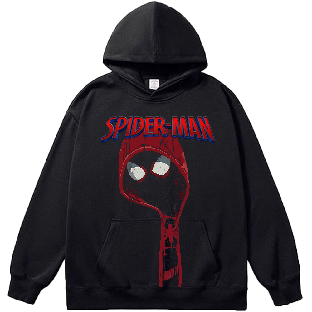 Marvel Spider-Man Miles Morales Hooded Jacket Minimalist Comic Style Portrait Print