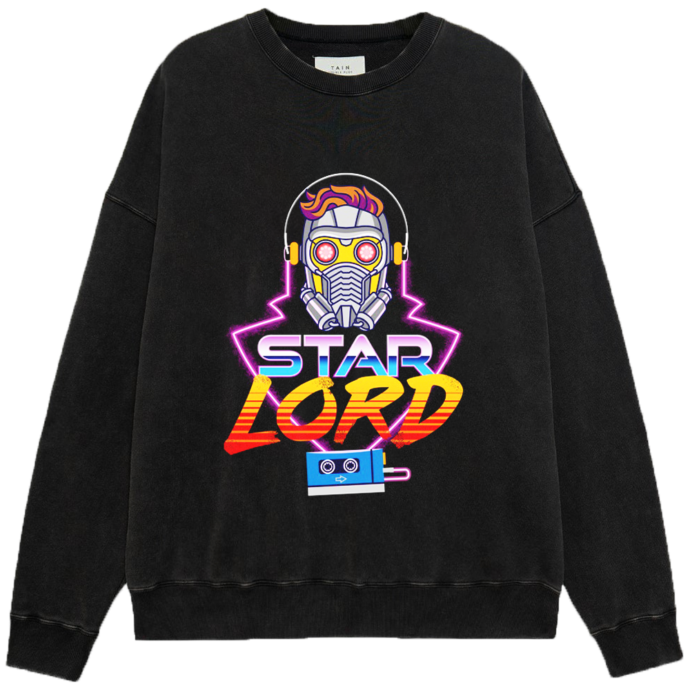 Marvel Guardians of the Galaxy Star-Lord Retro Neon Style (Headphones & Cassette Tape) Print