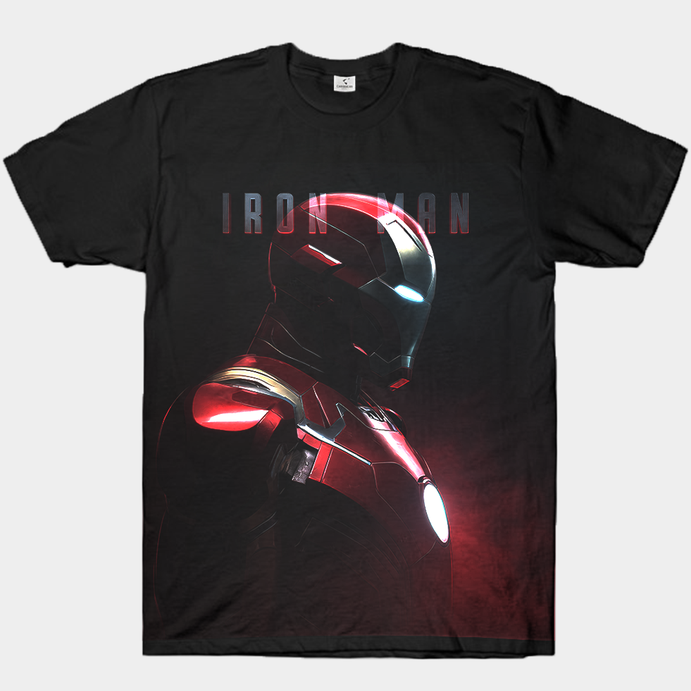 Marvel Iron Man Dark Armor Close-Up Print