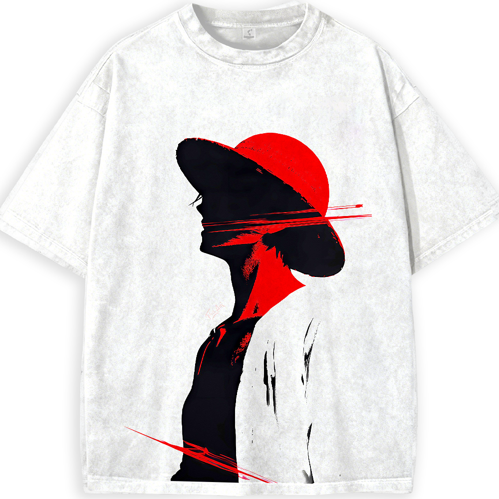 One Piece Monkey D. Luffy Straw Hat Silhouette Printove Season Angel Print