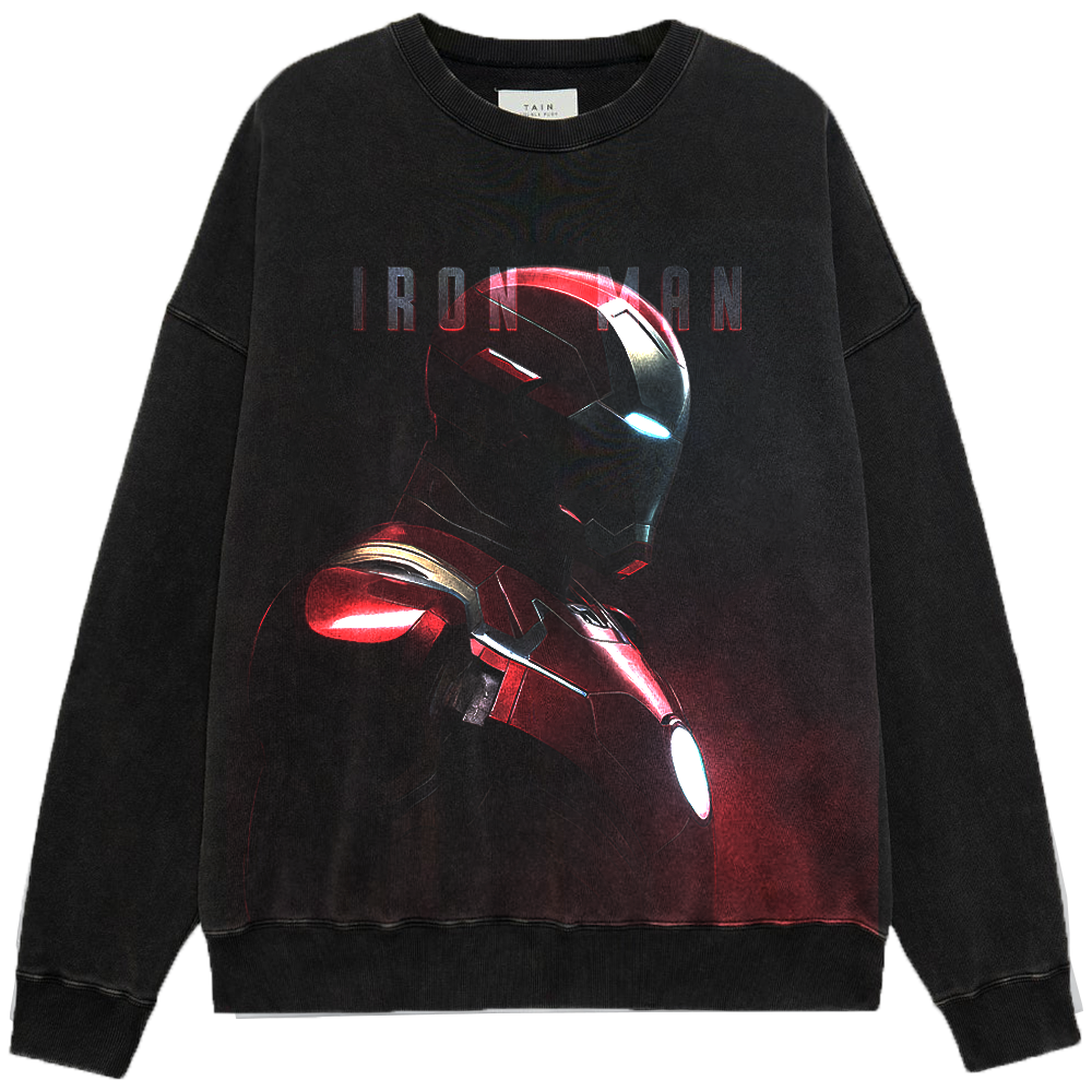 Marvel Iron Man Dark Armor Close-Up Print