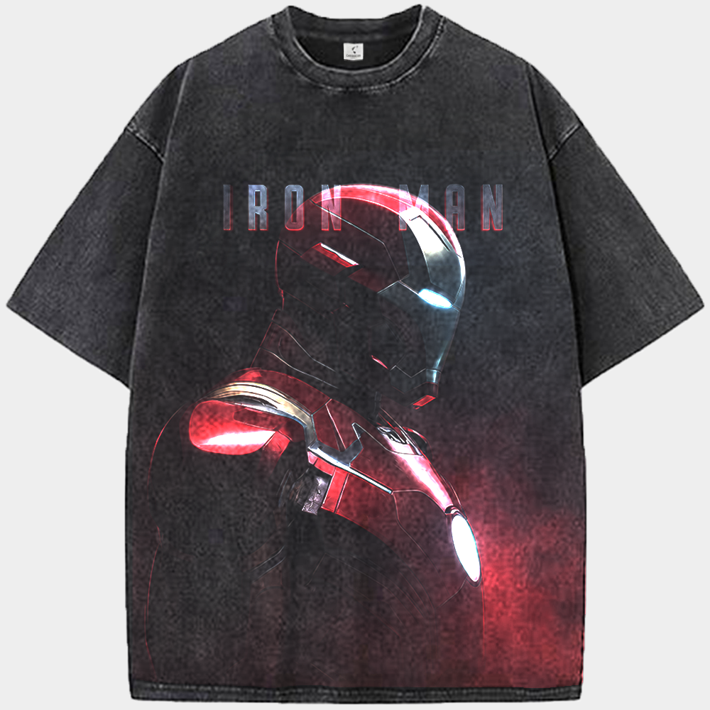 Marvel Iron Man Dark Armor Close-Up Print