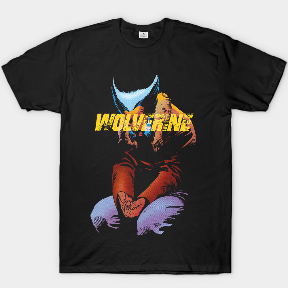 Marvel Wolverine High Contrast Retro Sitting Print