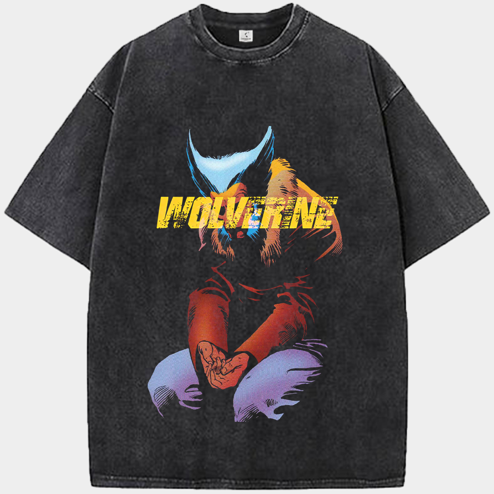 Marvel Wolverine High Contrast Retro Sitting Print