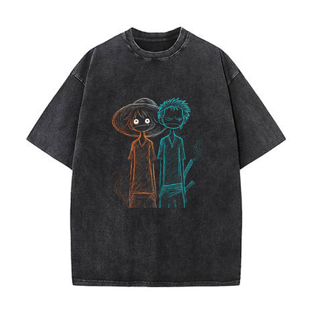 One Piece Luffy & Zoro Childhood T-shirt