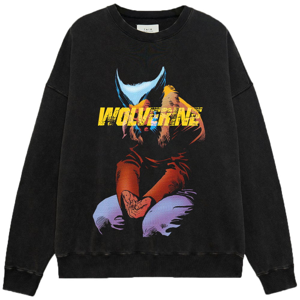 Marvel Wolverine High Contrast Retro Sitting Print