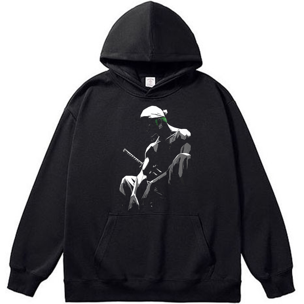 One Piece Roronoa Zoro Black and White Silhouette  Print