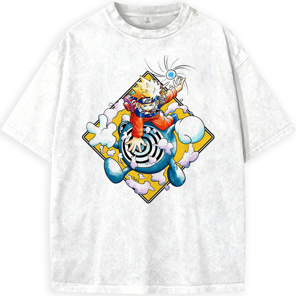 Naruto Uzumaki & Pokémon Poliwrath Poliwhirl Print