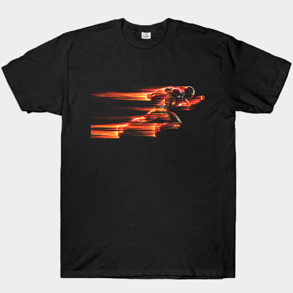 Marvel Iron Man High-Speed Running Light Trail Print