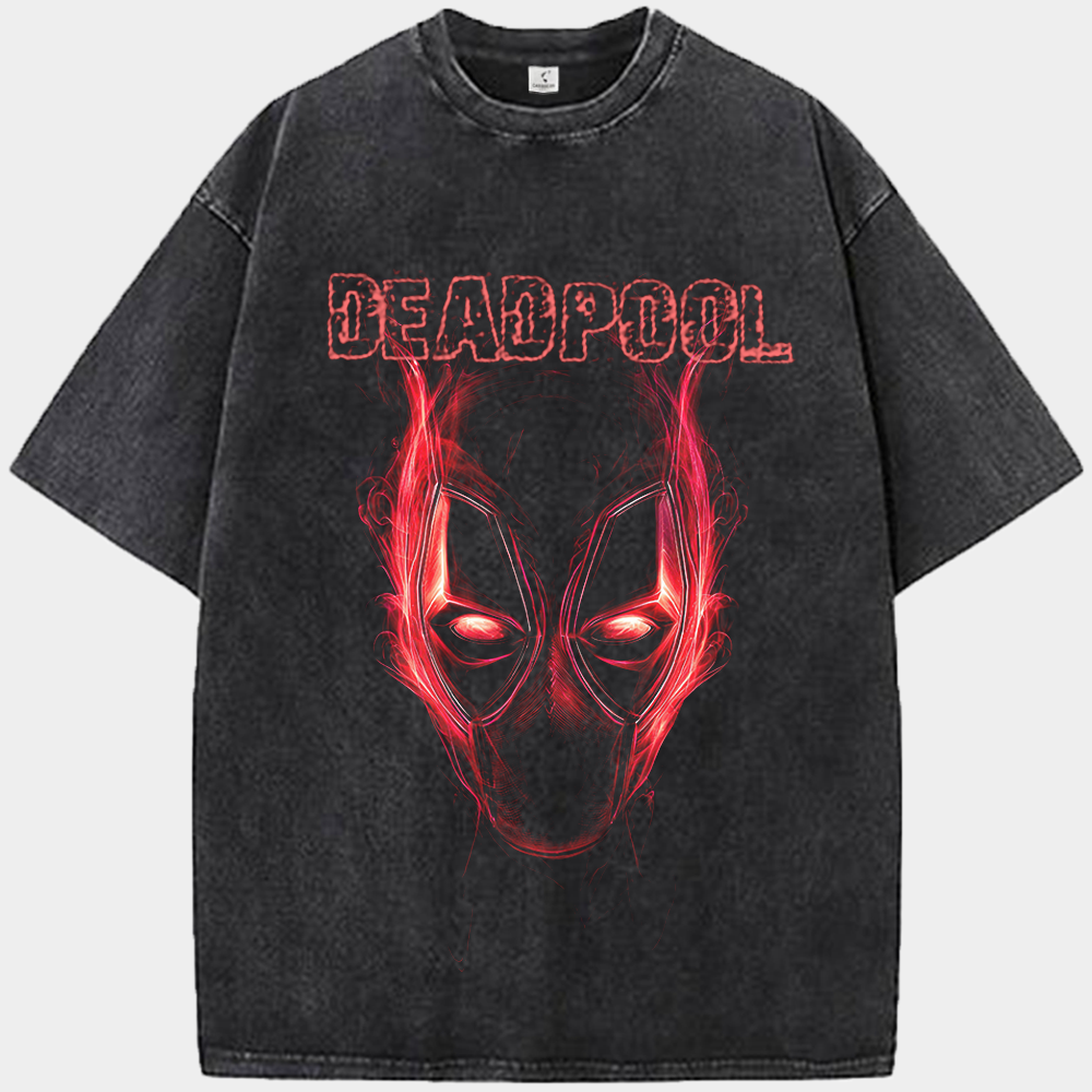 Marvel Deadpool Red-Black Splatter Texture Print
