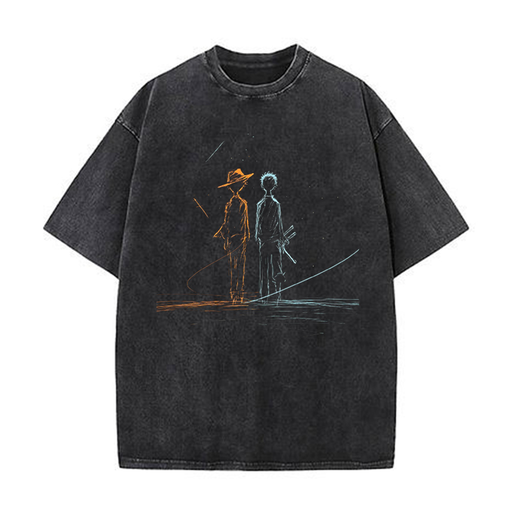 One Piece Luffy & Zoro Childhood T-shirt