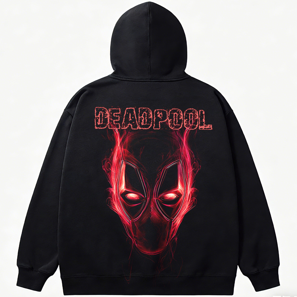 Marvel Deadpool Red-Black Splatter Texture Print