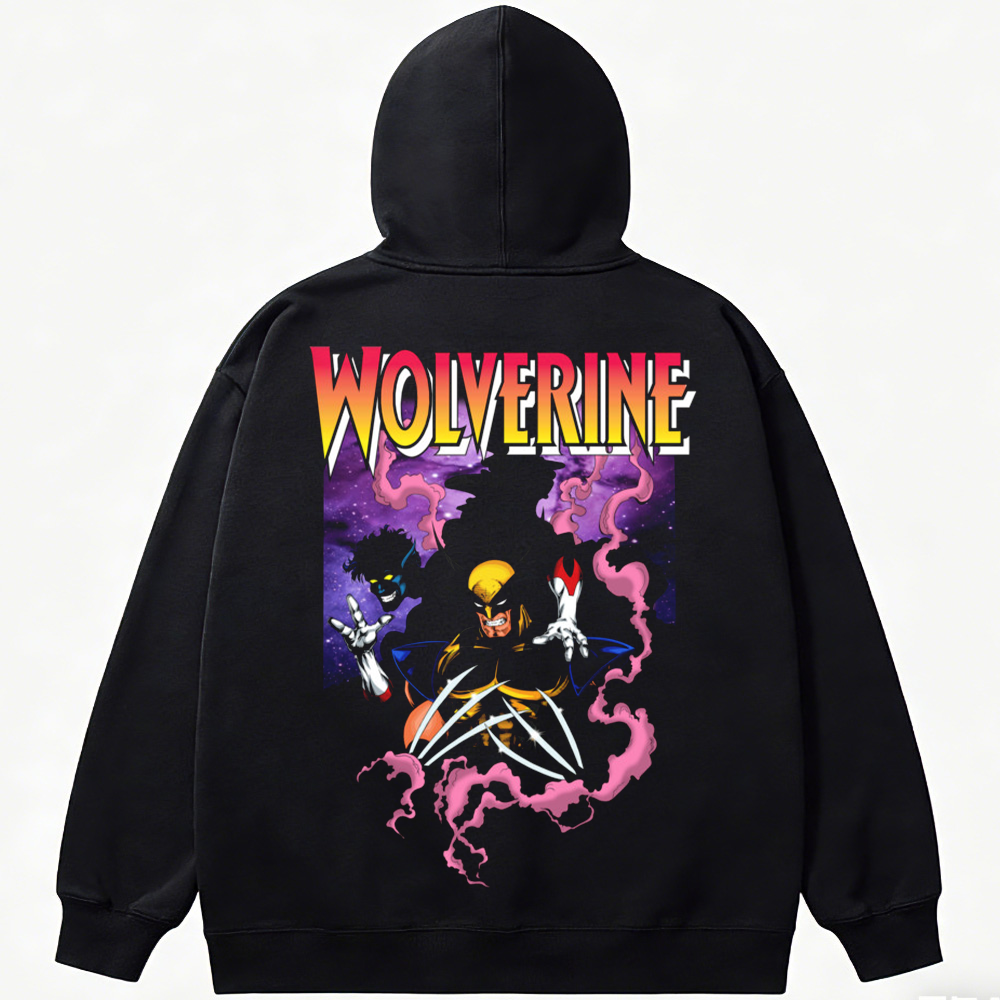 Marvel Wolverine & Nightcrawler Cosmic Smoke Retro Print