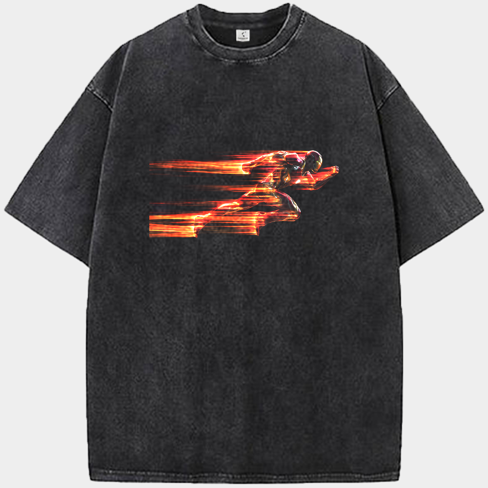 Marvel Iron Man High-Speed Running Light Trail Print