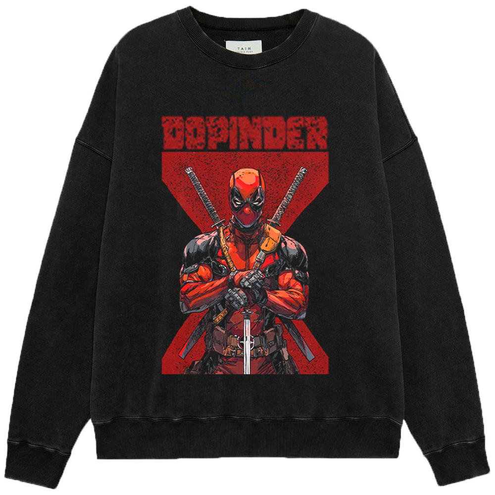 Marvel Deadpool Monochrome Explosive Brush Print