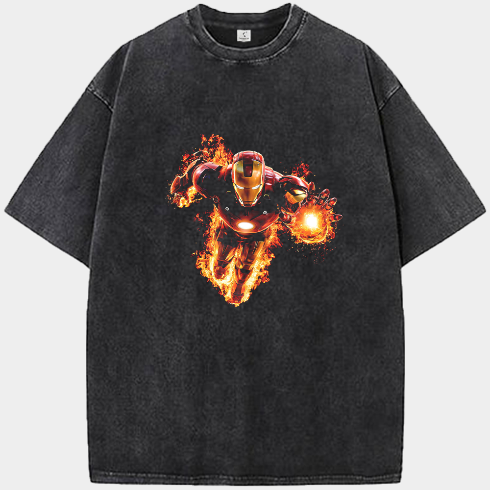 Marvel Iron Man Flaming Flight Repulsor Blast Print