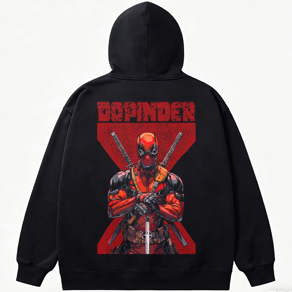 Marvel Deadpool Monochrome Explosive Brush Print