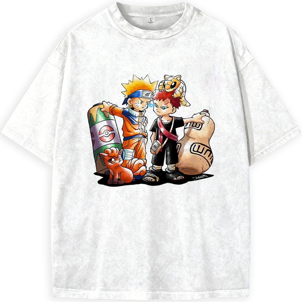 Naruto & Gaara x Pokémon Vulpix & Sandshrew Print