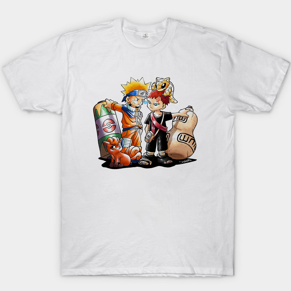 Naruto & Gaara x Pokémon Vulpix & Sandshrew Print