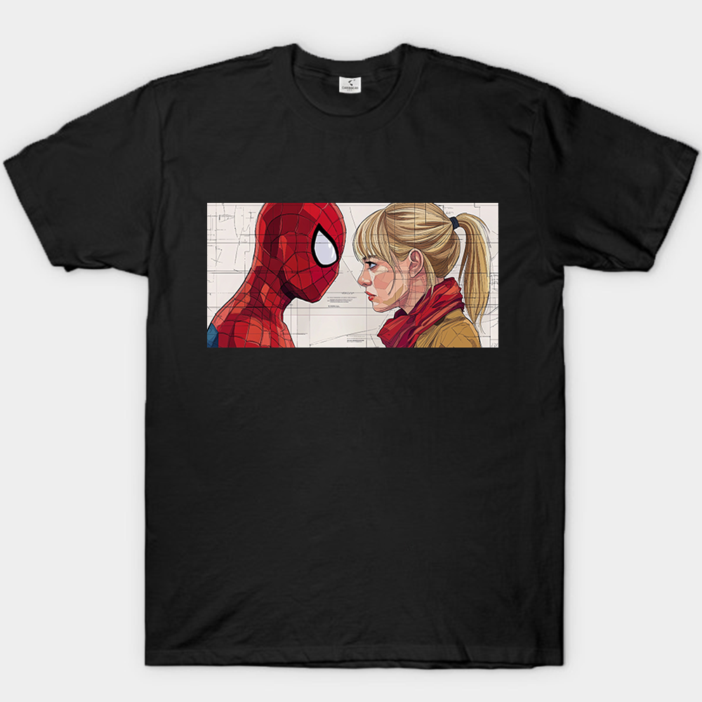 Marvel Spider-Man & Gwen Stacy Intimate Gaze Comic Print