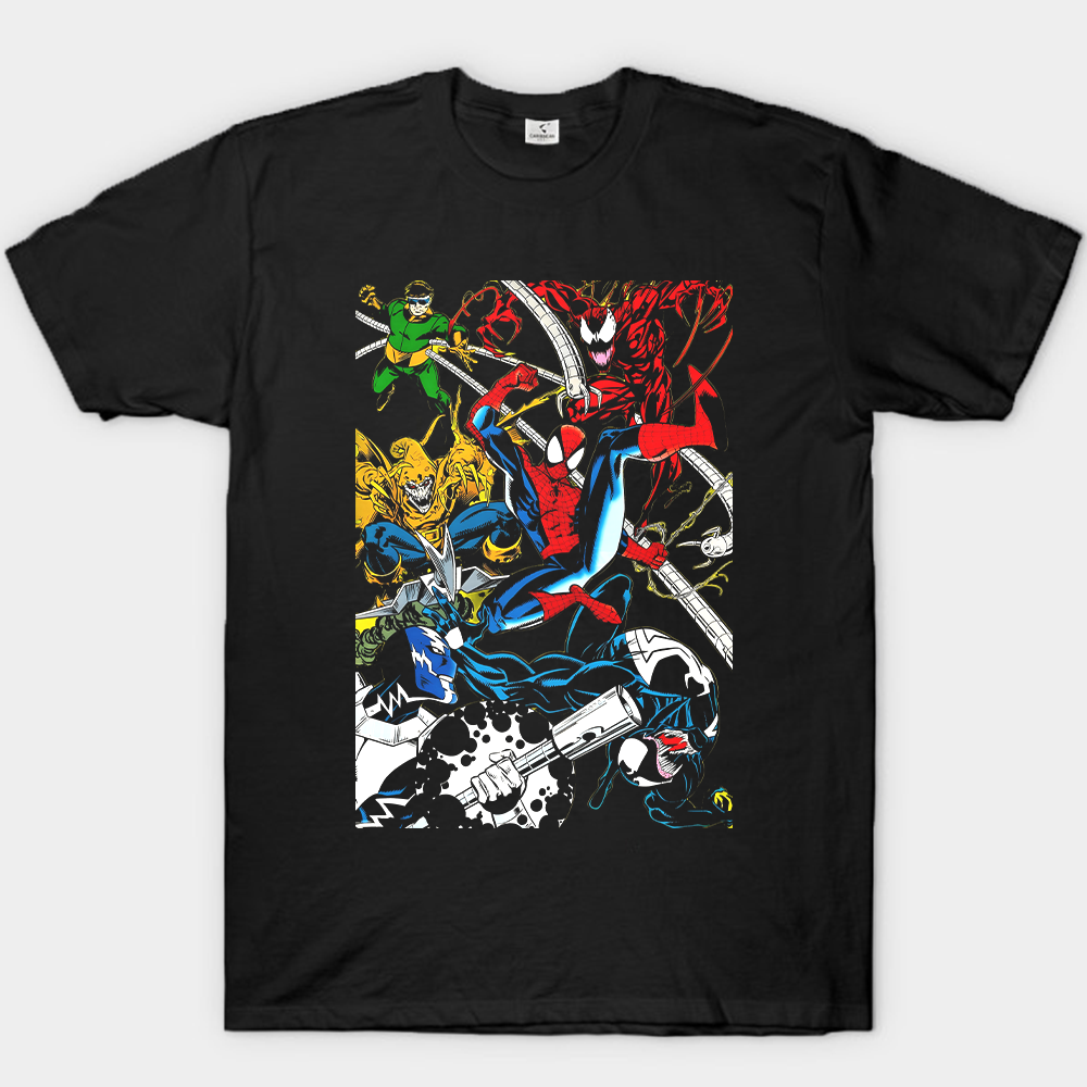 Marvel Spider-Man vs. Classic Villains 90s Comic Print