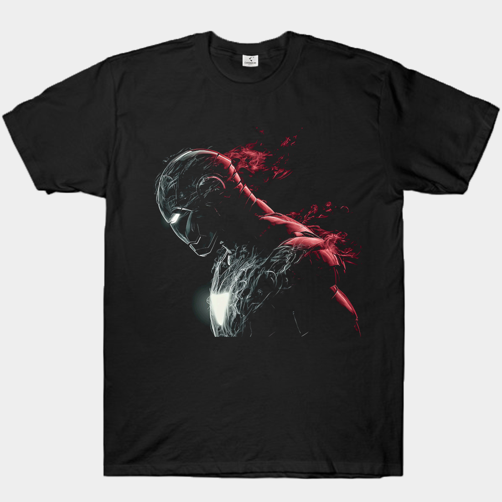 Marvel Iron Man Smoke-Wreathed Armor Silhouette Print