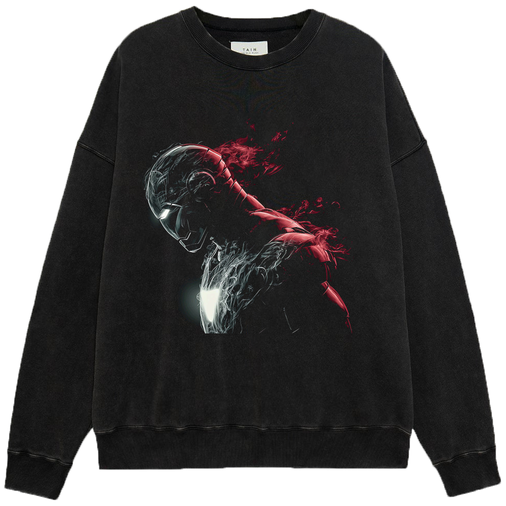 Marvel Iron Man Smoke-Wreathed Armor Silhouette Print