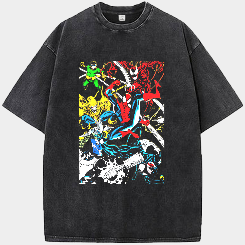 Marvel Spider-Man vs. Classic Villains 90s Comic Print