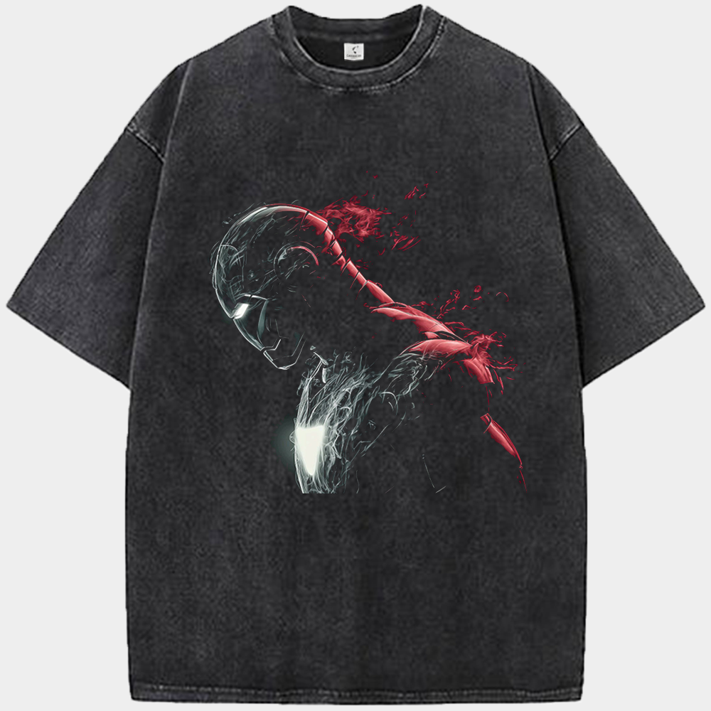 Marvel Iron Man Smoke-Wreathed Armor Silhouette Print