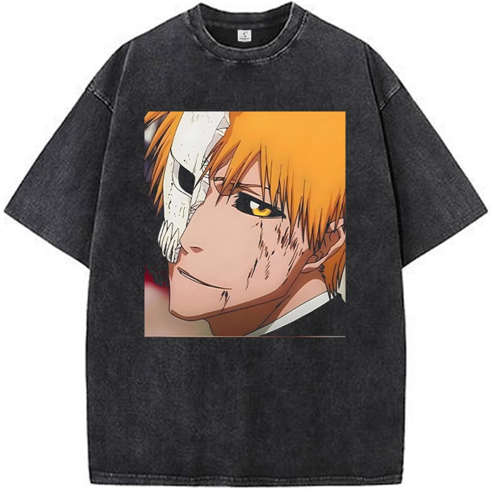 Bleach Ichigo Hollow Mask Dual Form Dark Battle Style Print