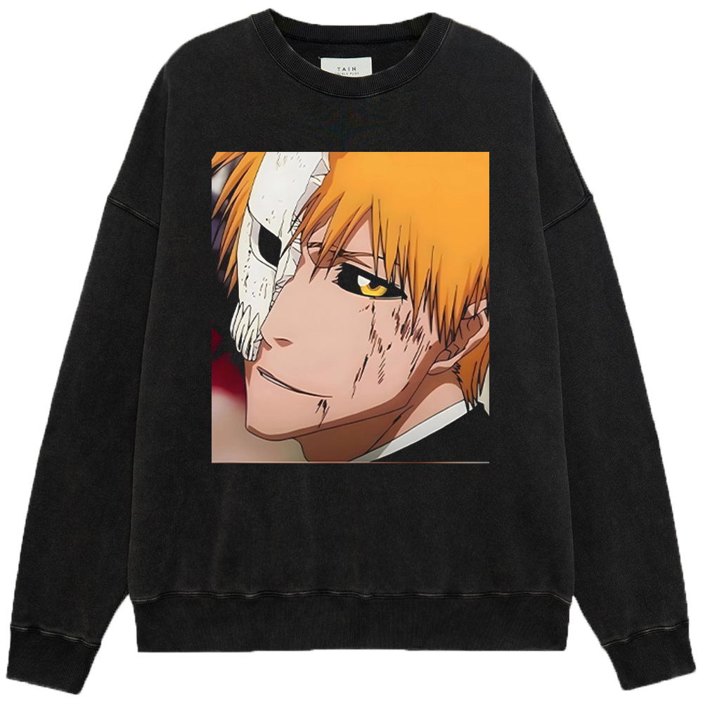 Bleach Ichigo Hollow Mask Dual Form Dark Battle Style Print