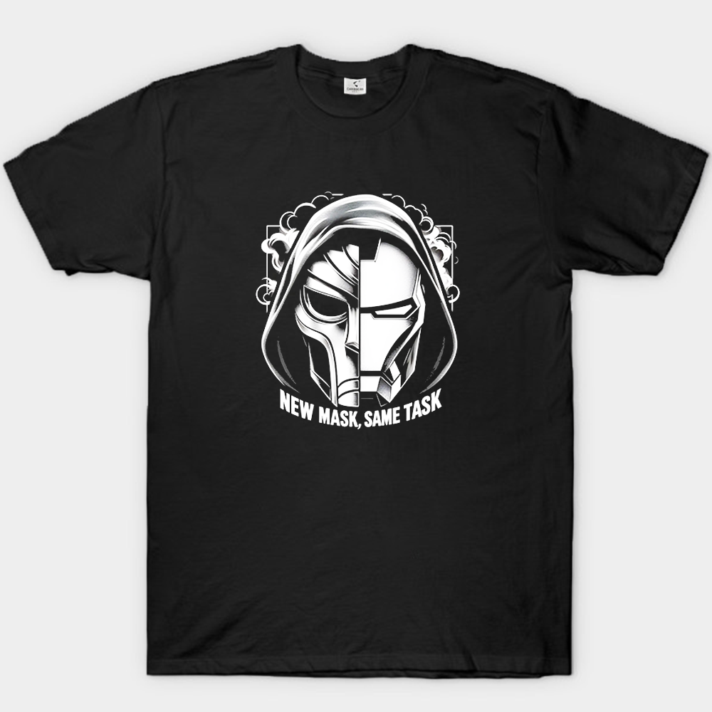 Marvel Iron Man × Doctor Doom Half-Face Meme Print
