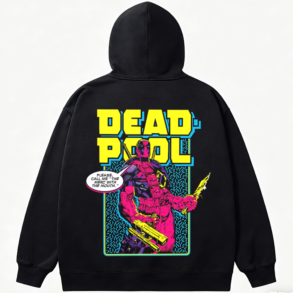Marvel Deadpool Neon Retro "Hero With The Mouth"  Print
