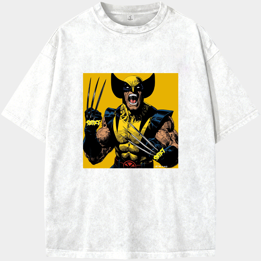 Marvel Wolverine Yellow Background Roar Print